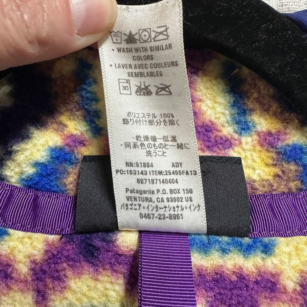 Patagonia Synchilla Women's Medium Aberdeen Butterfly Pattern Fleece Snap Aztec - Picture 4 of 6